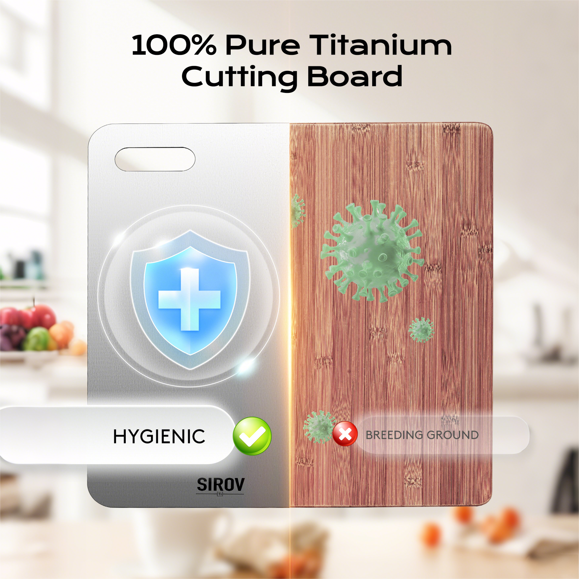 Sirov 100% Titanium Cutting Board